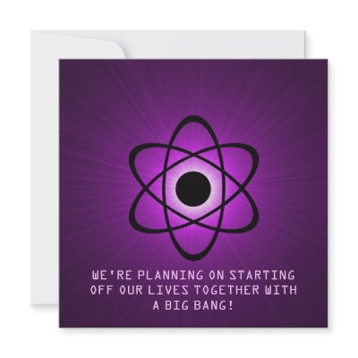 Atomic Save the Date Invite, Purple by Dynamic_Weddings