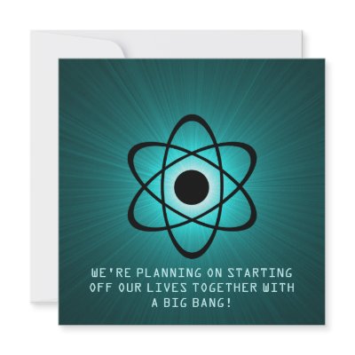 Atomic Save the Date Invite, Teal by Dynamic_Weddings
