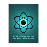 Atomic Save the Date Postcard, Teal