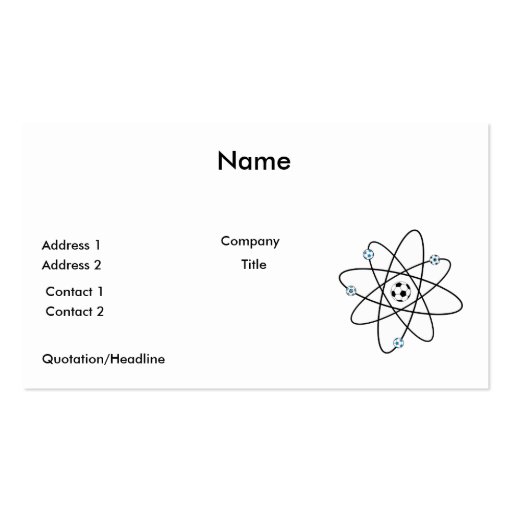 atomic soccer business card templates