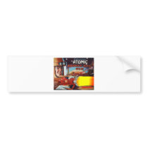 atomic space man ray gun bumper sticker