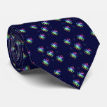 Atoms (glow) - Dark blue Tie