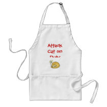 Attack Cat on Duty aprons