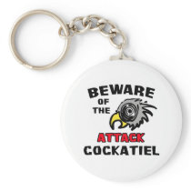 Attack Cockatiel Key Chain