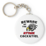 Attack Cockatiel Key Chain