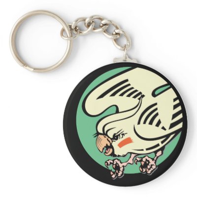 Attack Cockatiel Keychain by BetsyManning