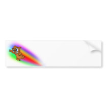 Attack Grizzly Ninja - Rainbow Blur! Bumper Sticker