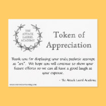Attack Laurel Token  postcards