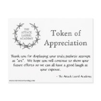 Attack Laurel Token  postcards