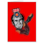 Attack of the flying shoe-Throw Shoe @ George Bush Greeting Card