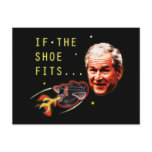 Attack of the flying shoe-Throw Shoe @ George Bush Postcard