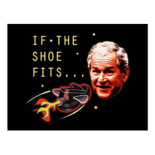 Attack of the flying shoeThrow Shoe Bush Postcard Zazzle
