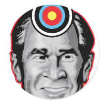 Attack of the flying shoe-Throw Shoe @ George Bush stickers by spacedust Attack of the flying shoe-Throw Shoe @ George Bush stickers