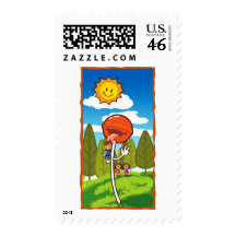 Attack of the lollipop postage stamp