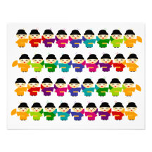 Attack of the Rainbow Geisha Dolls Personalized Announcement