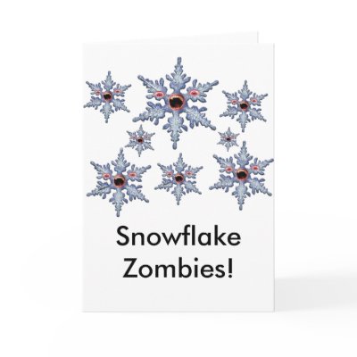 Attack of the Snowflake Zombies! Greeting Card by Sandyspider