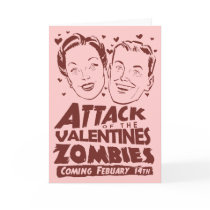 Attack of the Valentines Zombies Greeting Card