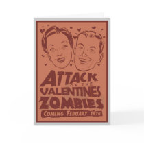 Attack of the Valentines Zombies Customizable Card