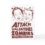 Attack of the Valentines Zombies Customizable Card