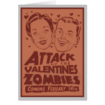 Attack of the Valentines Zombies Customizable Card
