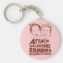 Attack of the Valentines Zombies Keychains