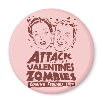 Attack of the Valentines Zombies Refrigerator Magnets by OfficeGangsta
