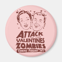 Attack of the Valentines Zombies Refrigerator Magnets