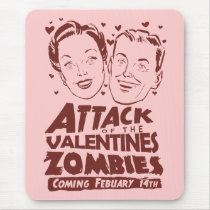 Attack of the Valentines Zombies Mouse Mats