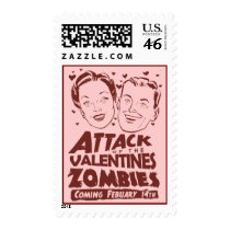 Attack of the Valentines Zombies Postage