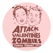 Attack of the Valentines Zombies Sticker