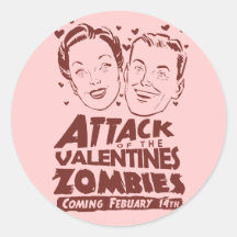 Attack of the Valentines Zombies Sticker