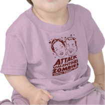 Attack of the Valentines Zombies T Shirts