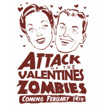 Attack of the Valentines Zombies t-shirts