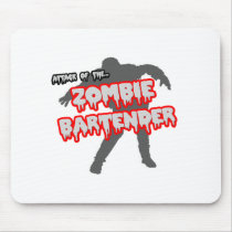 Attack of the Zombie Bartender Mouse Pad