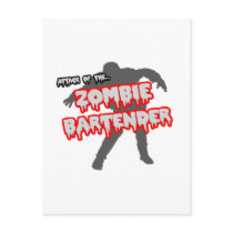 Attack of the Zombie Bartender Post Cards