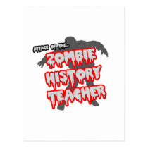 Attack of the Zombie History Teacher postcards