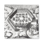 Attack on an Iroquois village Refrigerator Magnet