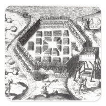 Attack on an Iroquois village Stickers