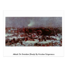 Attack On Smirdan (Study) By Nicolae Grigorescu Post Cards