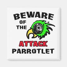 Attack Parrotlet Fridge Magnets