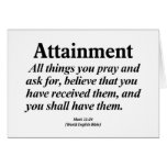 Attainment Mark 11:24