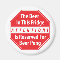 Attention! Beer Pong Magnet magnets