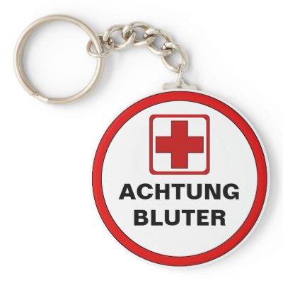 Attention - BLUTER Key Chains by MedizinButtons