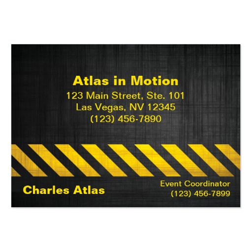 Attention Business Card Templates (front side)