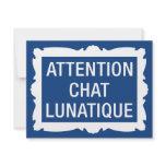 Attention Chat Lunatique Custom Invitation