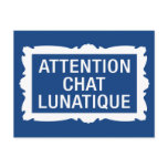 Attention Chat Lunatique Postcard