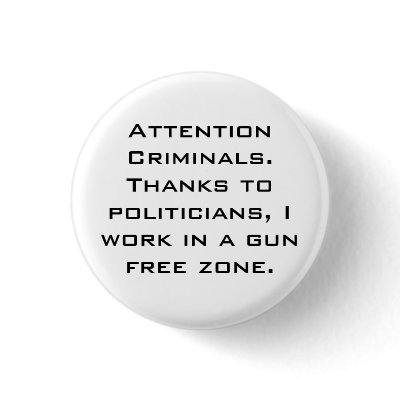 Attention Criminals. Thanks to politicians, I w... Button by Racmaster1