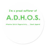 Attention Deficit Hyperactivity ooooh Squirrel Stickers