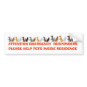 ATTENTION EMERGENCY  RESPONDERS, PLEASE HELP PE... bumper stickers