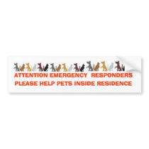 ATTENTION EMERGENCY  RESPONDERS, PLEASE HELP PE... bumper stickers